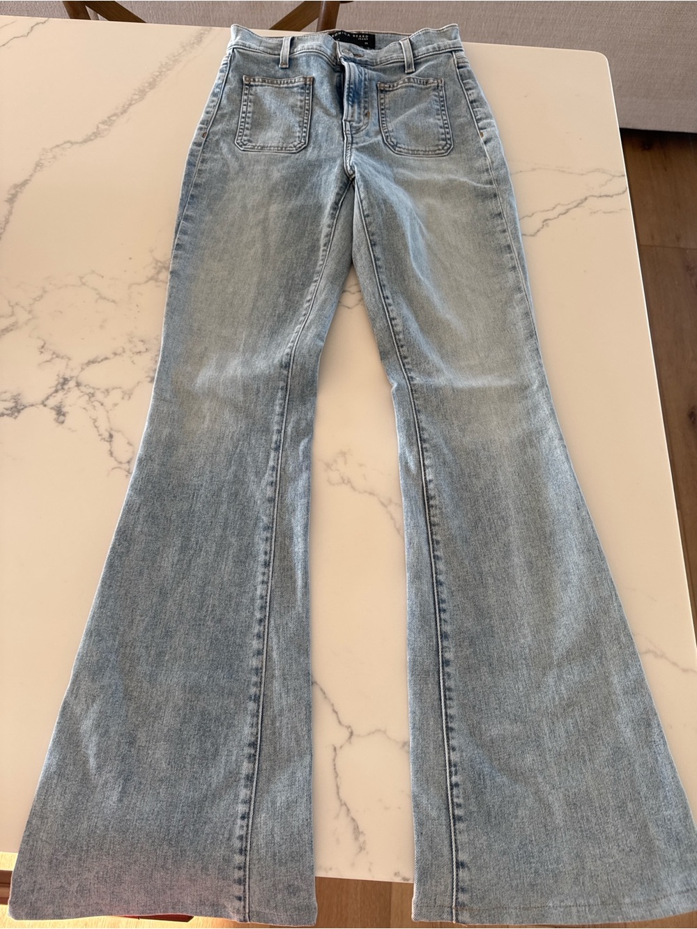 Veronica Beard Light Blue Flare Jeans